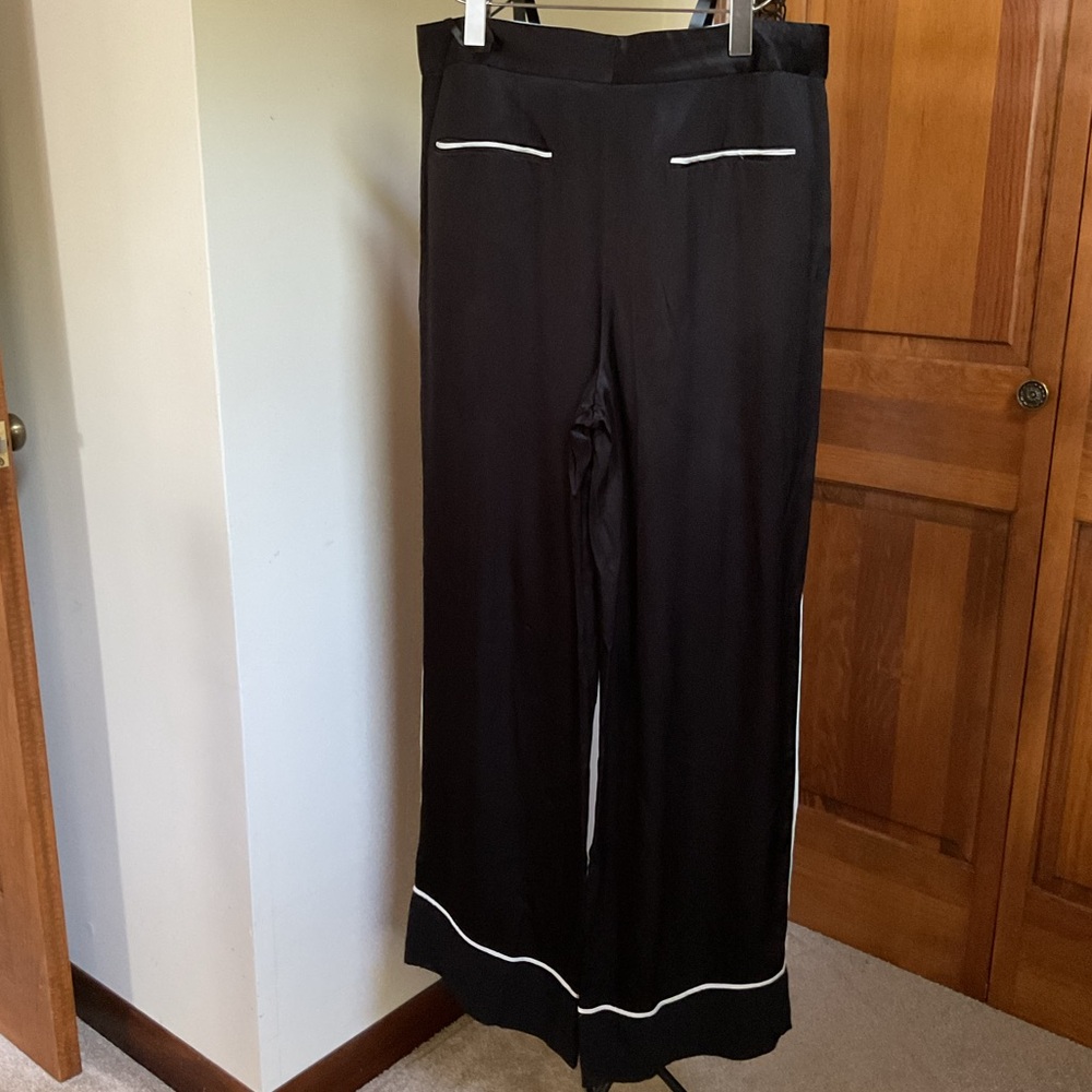 DKNY Elegant Black Wide-Leg Pants, 10 - Picture 4 of 8